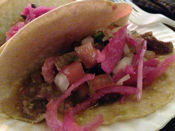 beef taco at buen provencho