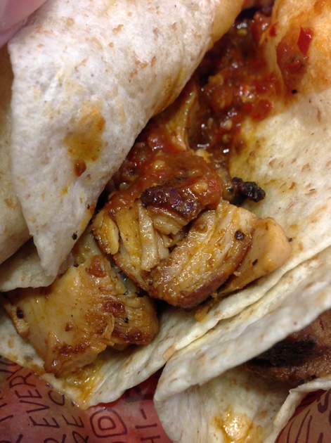 chicken taco at chipotle