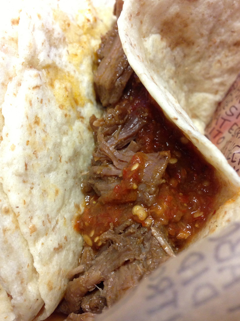 pork taco at chipotle