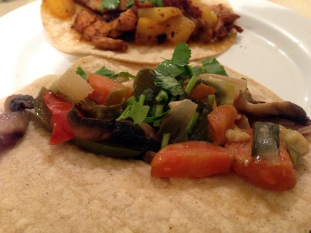 roast vegetable burrito at el burrito