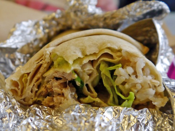 pork burrito from mi casa