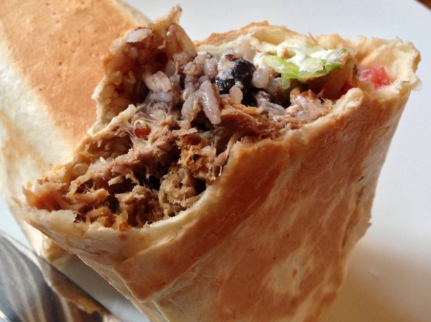 pork burrito at santo