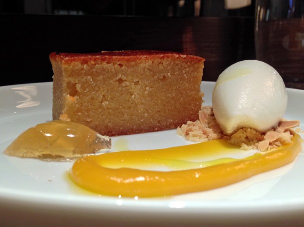 honey almond sponge at social eating house