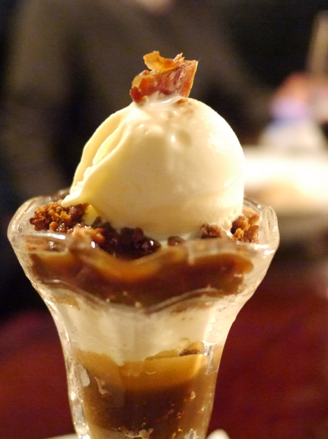 sticky toffee sundae at hawksmoor spitalfields bar
