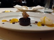 chocolate orange dessert at blue boar