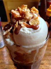cornflake sundae at bbq whiskey beer