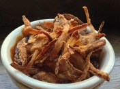 onion topped beans at rotary