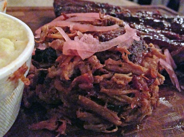 pulled pork at red dog saloon