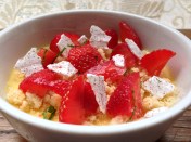 strawberries and cream at pitt cue