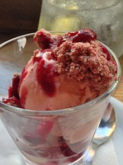 strawberry and buttermilk sundae at rotary