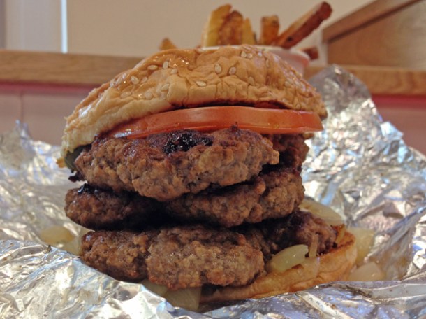 triple burger at shake shack