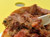 close up of rib meat from the rib man