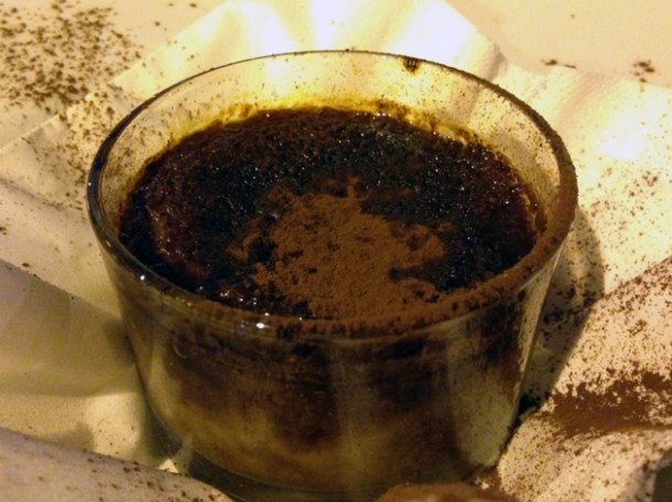 creme brûlée at osteria tufo