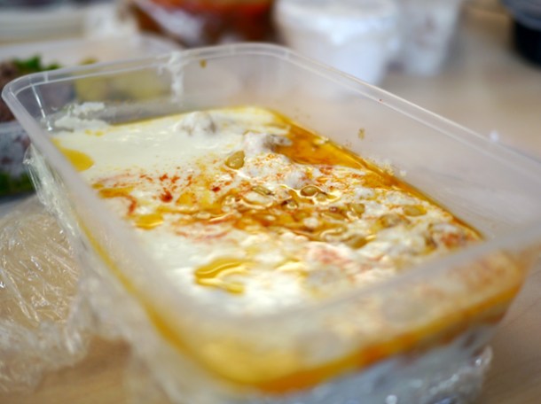 fattet hummus b'laban from maroush v