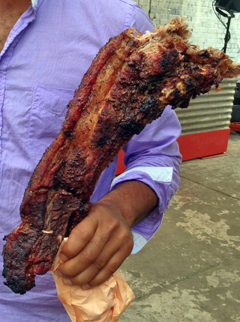 flintstone beef rib from smokestak