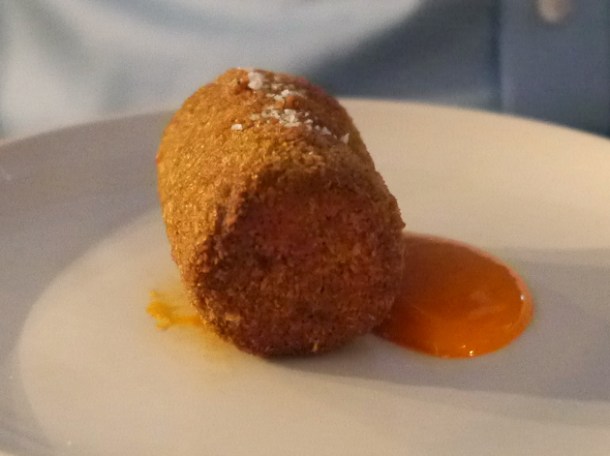 chopped brisket roll at smokehouse