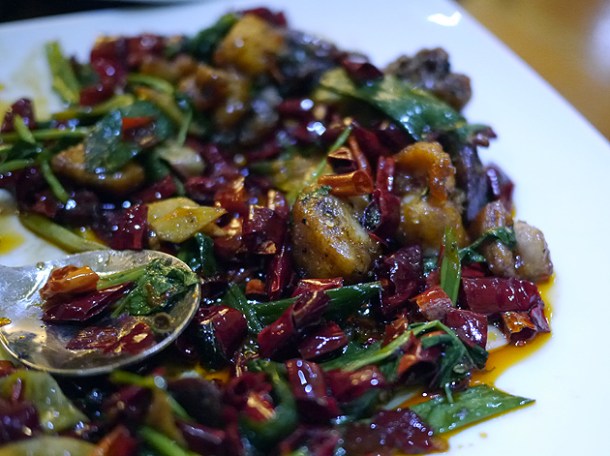 rabbit with cayenne pepper at oriental dragon