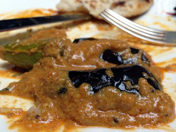 aubergine curry at the red fort