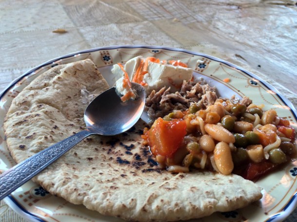 desert lunch in wadi rum