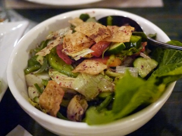 fattoush salad at haret jdoudna