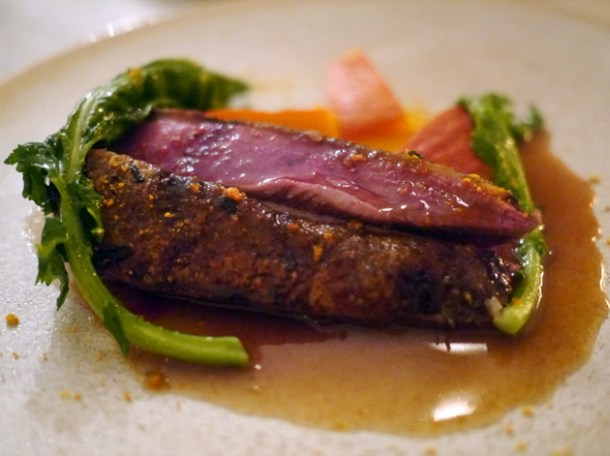 duck with pumpkin at the clove club