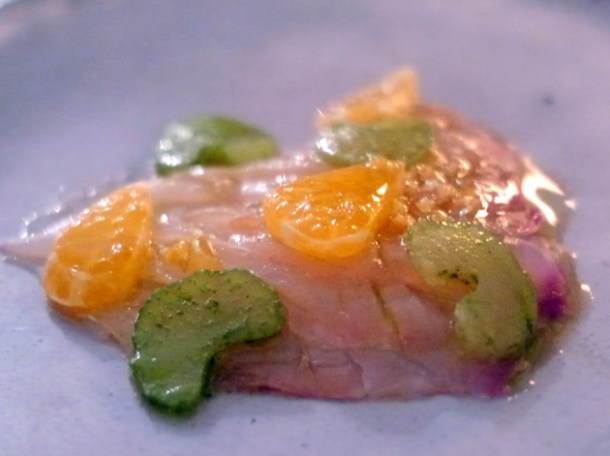 sea bream sashimi at the clove club