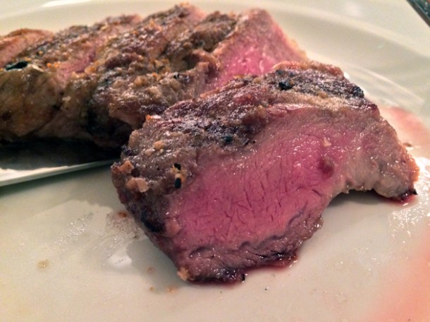 slice of iberico pork pluma at foxlow