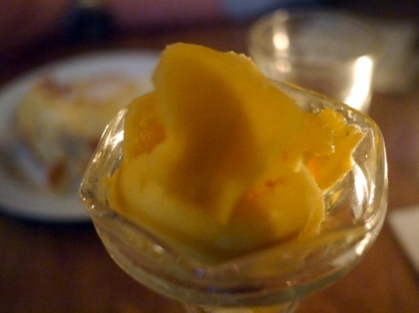 clementine and fennel sorbet at blackfoot
