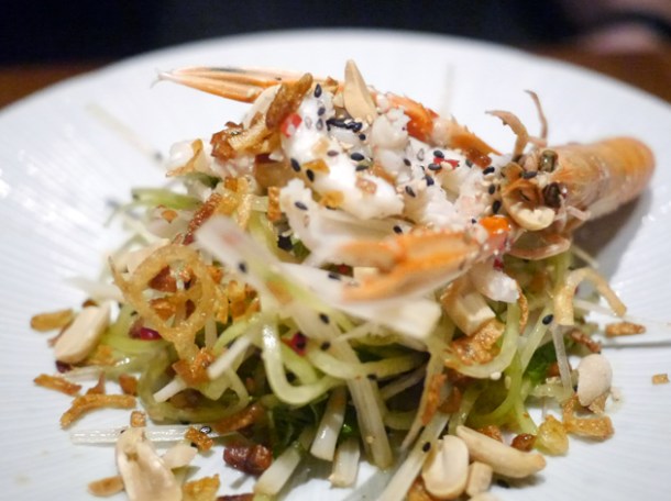langoustine with salad at house of ho