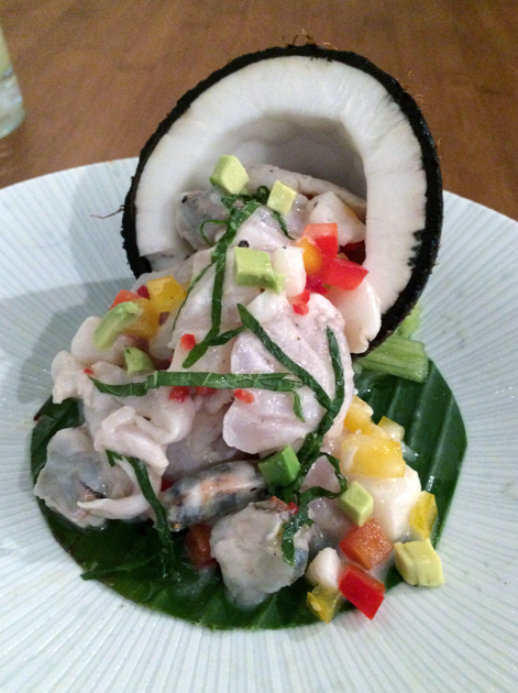 seafood ceviche at house of ho