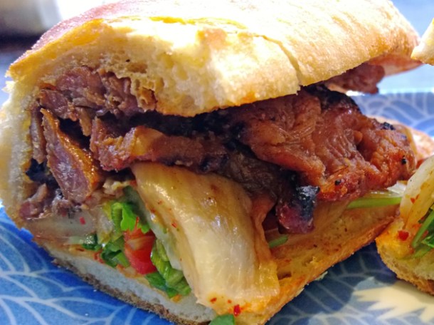 kimchee pork baguette at keu