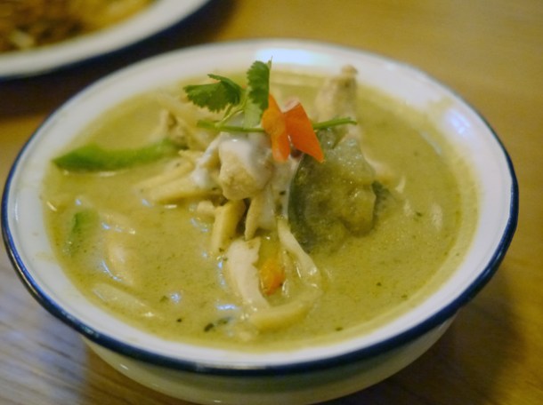 green chicken curry at rosa's cafe carnaby street