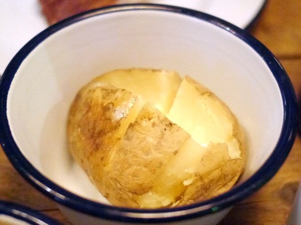 jacket potato with smoked butter at barnyard