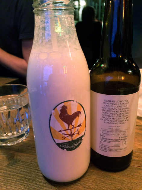 lavender milkshake and gosnells mead at barnyard