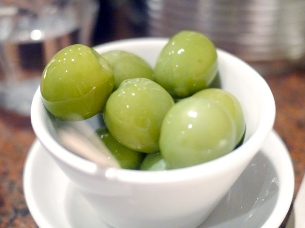 nocerella olives at franco manca
