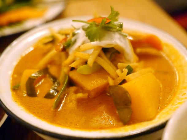 pumpkin curry at rosa's cafe carnaby street