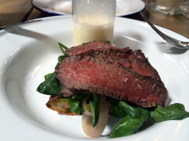 roast beef on toast with buttermilk at barnyard