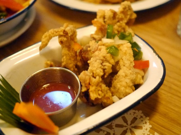 soft shell crab at rosa's cafe carnaby street