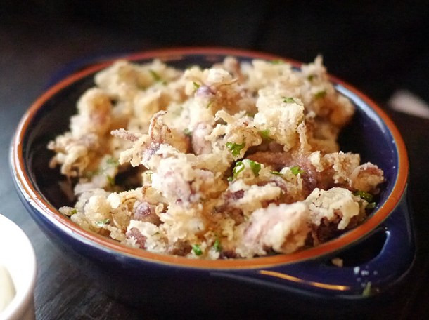 fried baby squid at 8 hoxton square