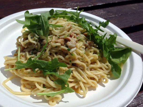 crab spaghetti from pasta e basta