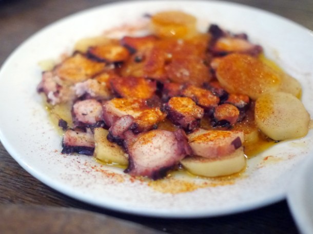 ocotopus and potatoes with smoked paprika at iberica marylebone