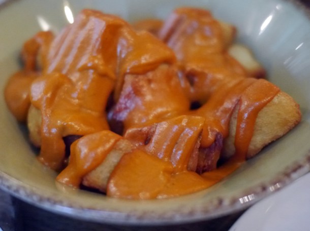 patatas bravas with spicy sauce at iberica marylebone