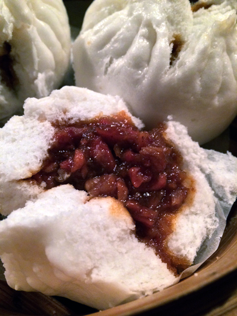 cha siu bao filling at opium