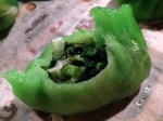 inside monk's vegetable dumplings at opium