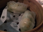 leek and prawn dumplings at courtesan