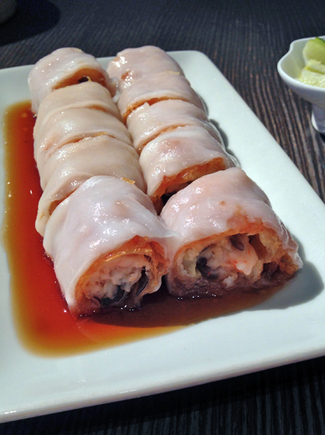 prawn and beancurd cheung fun at yauatcha