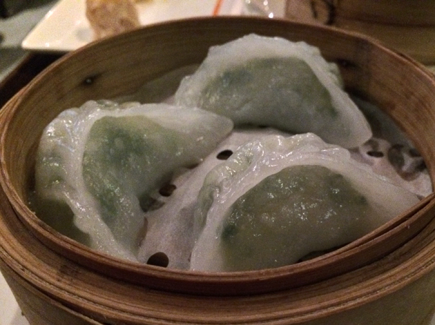 prawn and chives dumplings at firecracker
