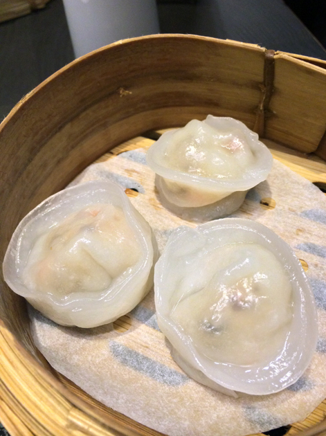 scallop and shiitake dumplings at ping pong