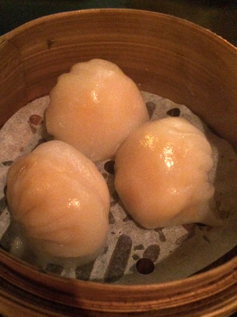 sea bass and king prawn at courtesan