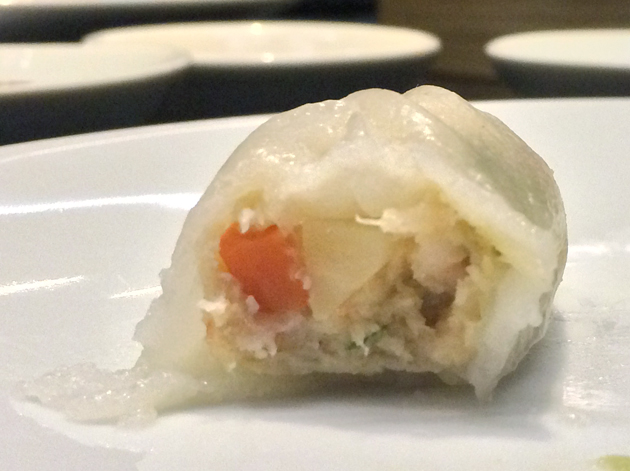 seafood dumpling filling at ping pong